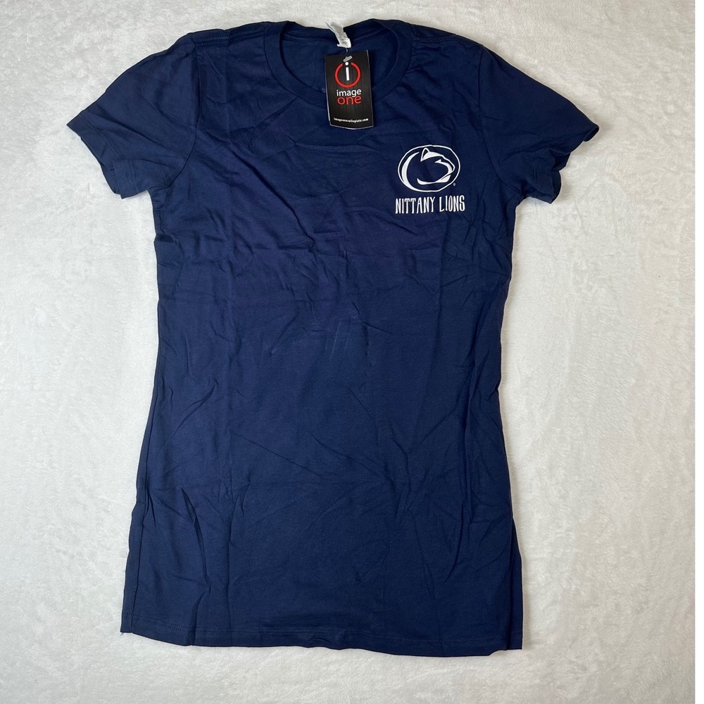 Penn State Nittany Lions Image One Navy Blue Graphic T-Shirt Bella Canvas Large